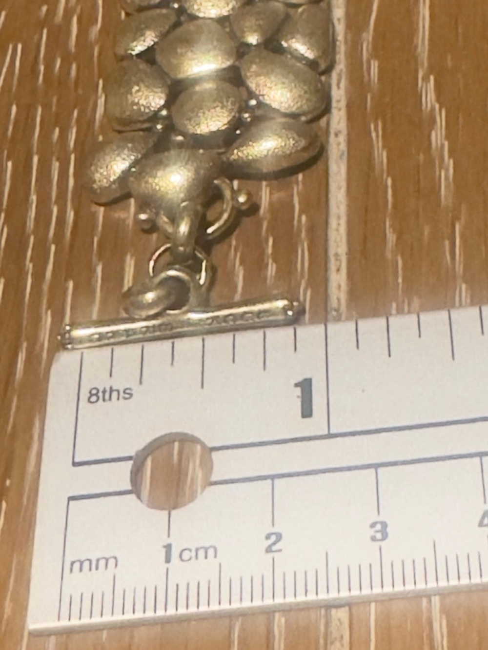 Lucky Brand gold-tone beaded bracelet with a signature four-leaf clover charm. - Picture 6 of 6